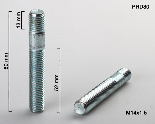 Kolový svorník M14x1,5x52/13 oboustranný závit (PRD80) celková délka 80mm