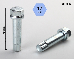 Klíč na kolové šrouby (matice) s vnitřním mnohohranem (CSTL17), hlava klíče 17mm